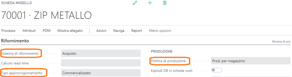 Sezione rifornimento