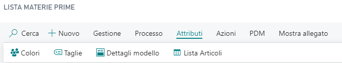 Attività attributi materiale